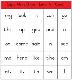 activities at to home sight word Bingo Word Sight do
